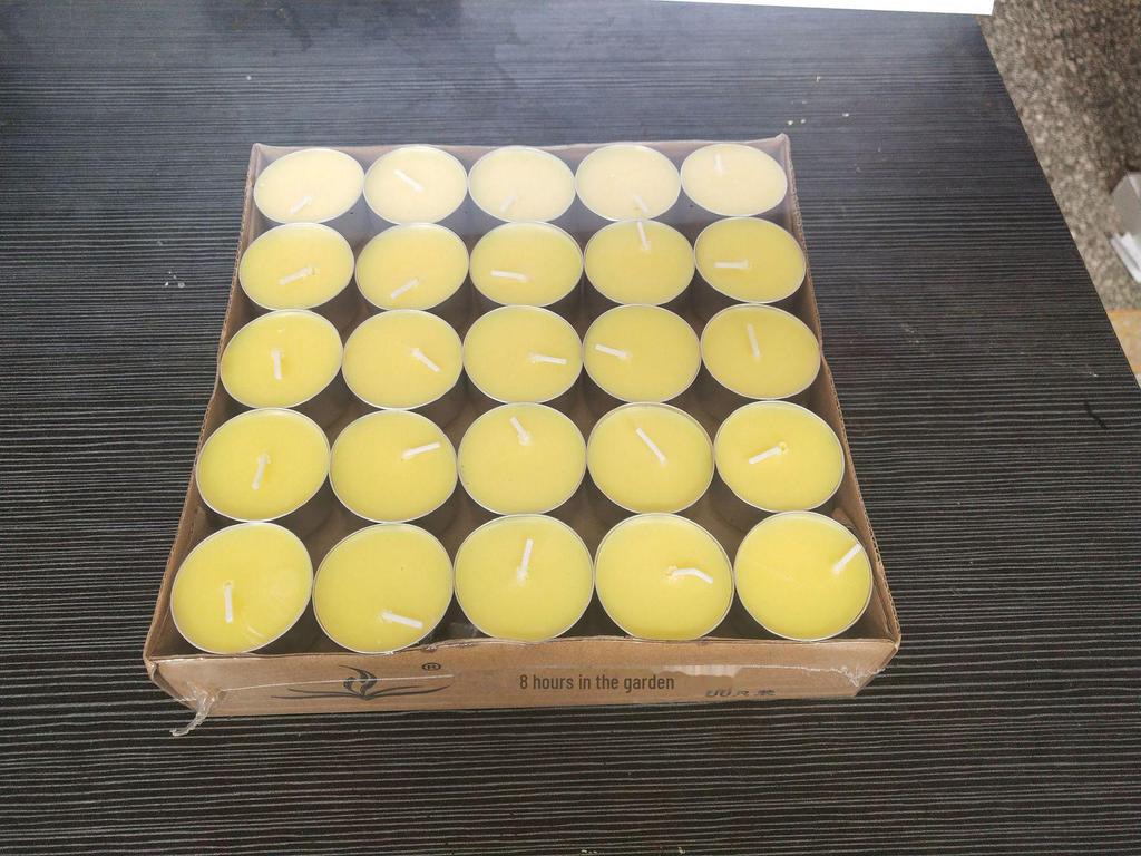 Aluminum Shell Plant Butter Candle Lamp - 8, 12, 24 Hours Burn Time