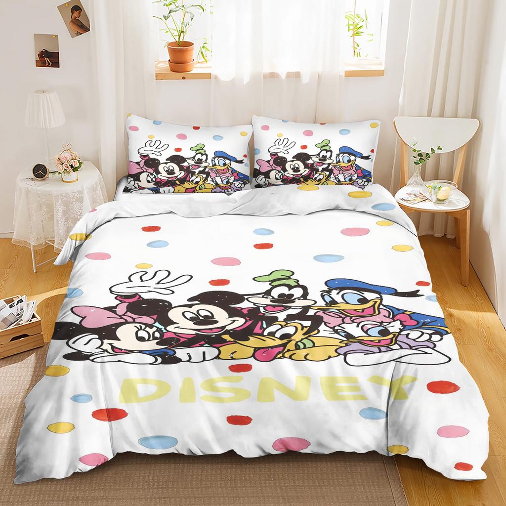 Mickey Printed Bedroom Bedding Set Duvet Cover Christmas Gifts Comforte Cartoon With Pillowcase Children's Suitable and Adults