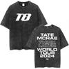 Tate McRae Graphic T Shirt Washed Black Y2K Streetwear Unisex Tee11