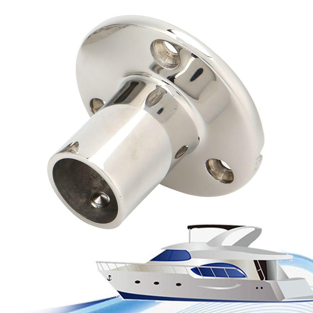 22MM Stainless Steel Round Base 7/8'' Tube Marine Hand Rail Base Boat Handrail Fittings  Yachts