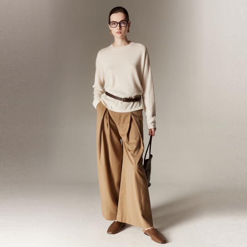 Palo Women's 100% Cashmere Loose-Fit Round Neck Sweater