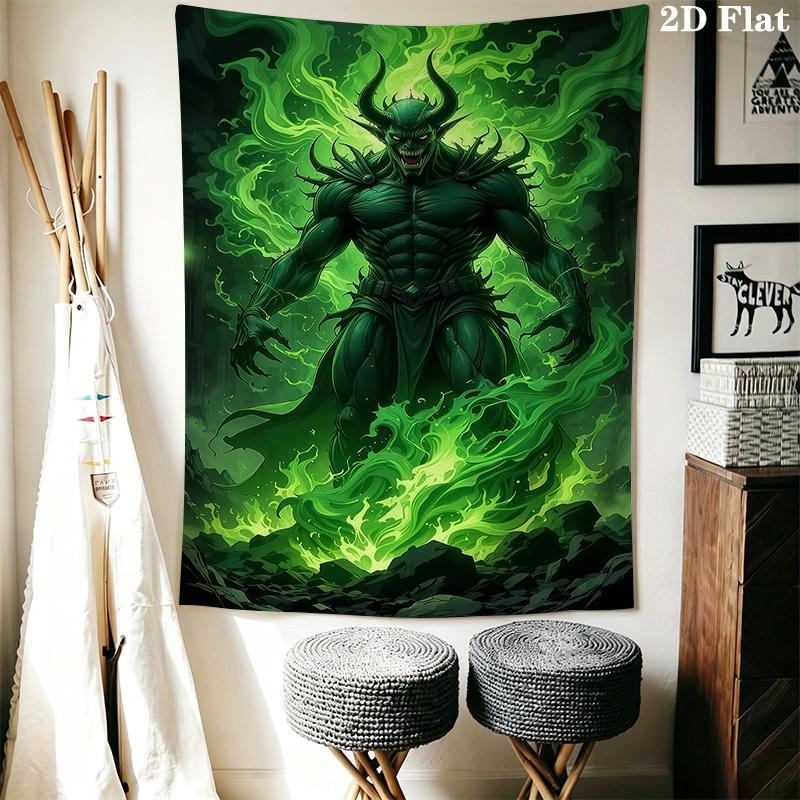 Dark Reaper Tapestry Gothic Grim Reaper Wall Hanging Tapestry Wallmounted Fashion Print Work Of Art Background Wall Hanging Cloth