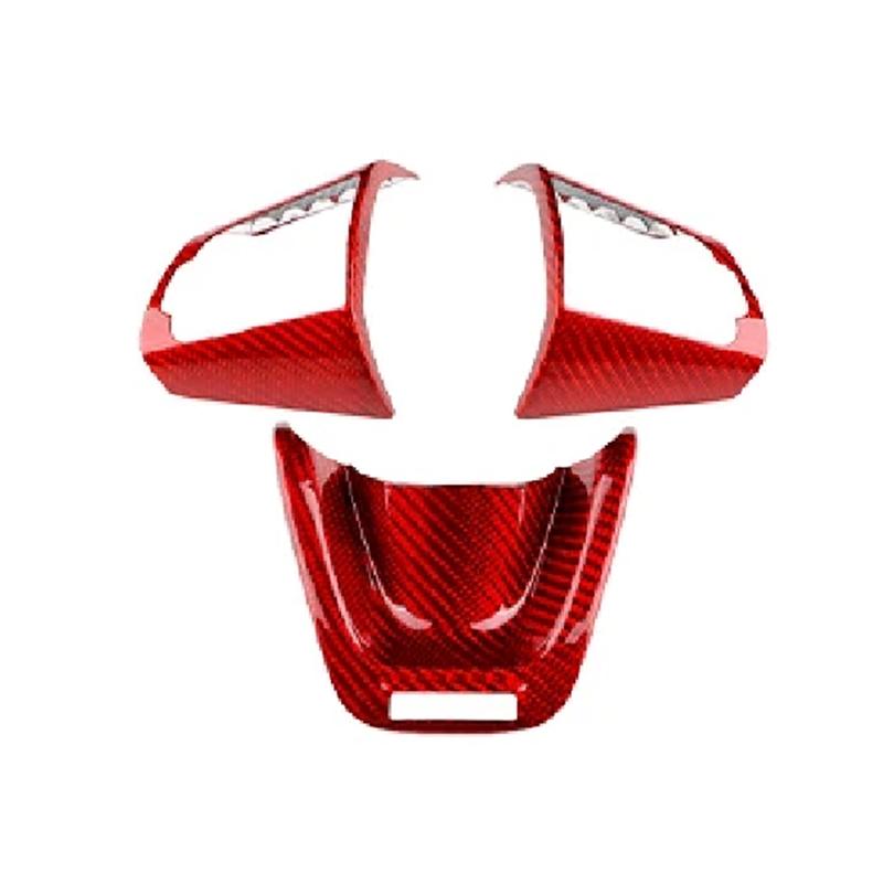 Car Steering Wheel Panel Real Hard Carbon Fiber Cover Interior Trim Accessories For Kia Stinger 2018-