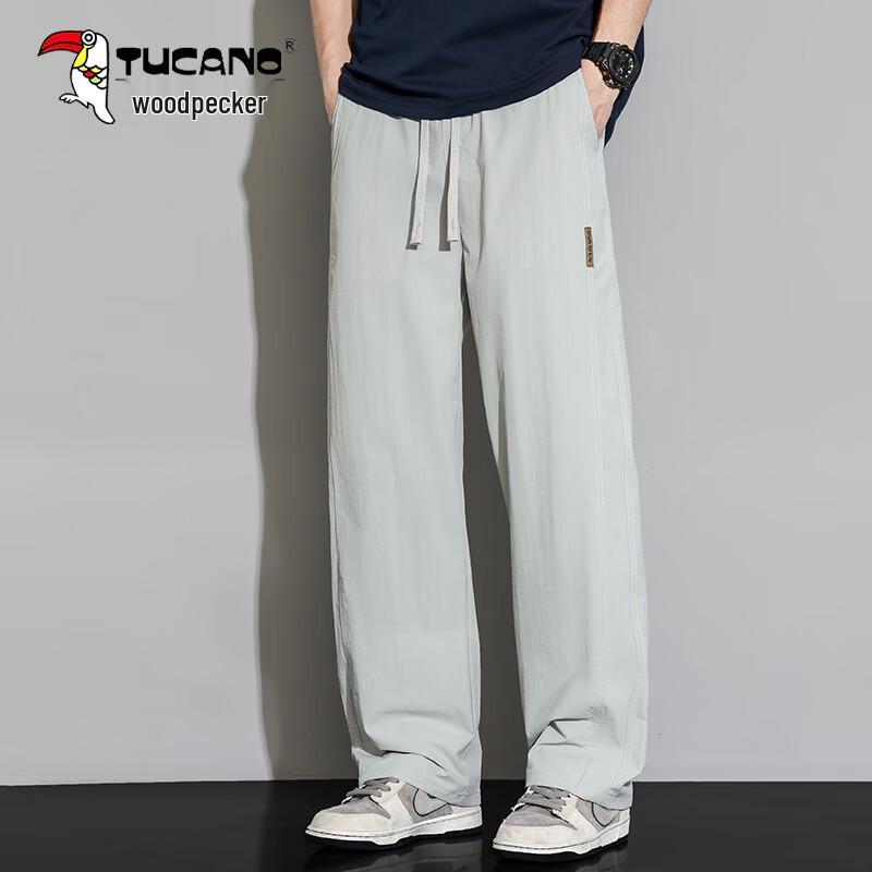 TUCANO Men s Summer Ice Silk Quick-Dry Straight Casual Pants S