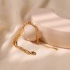 Minimalist Ins Style Hollow Chain 18k Gold Plated Adjustable Women Bracelet