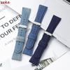 Denim Fabric Nylon Watch Band Canvas Watch Strap 22mm 24mm Universal Bracelet for Men Women with Pin Buckle Smartwatch Soft Belt