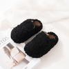 Furry Home Foreign Embroidery Versatile Furry Slippers Women's Korean Edition Platform Slippers Tide Shoes