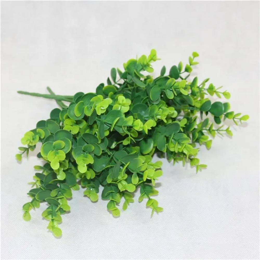 YO CHO Artificial Plants Plastic Twigs Green Grass Fake Plants Twigs Leaves Grass Flower Arrangement Wedding Party Home Decor