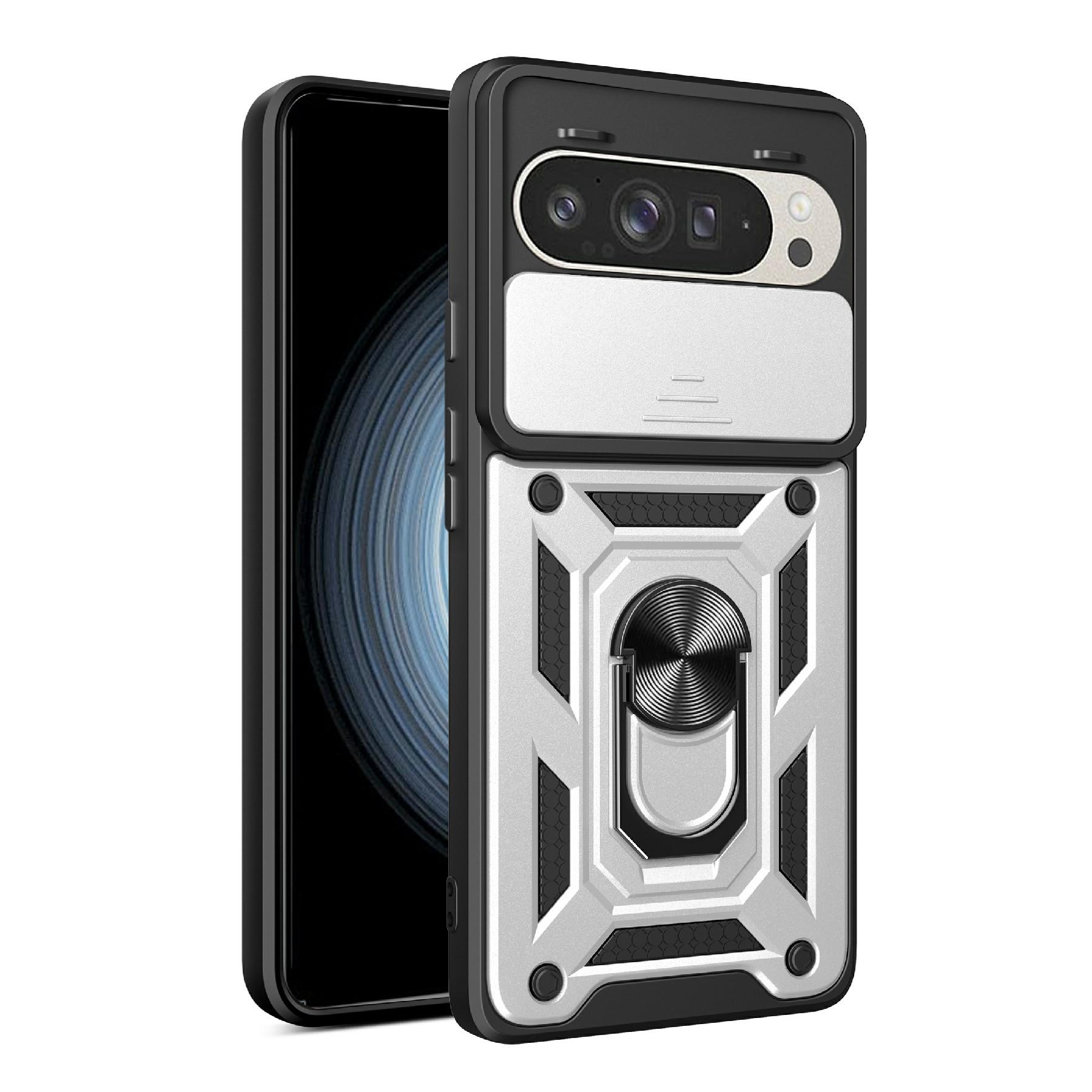 

AMORUS For Google Pixel 9/9 Pro Case Kickstand PC + TPU Phone Cover with Camera Lens Slider G