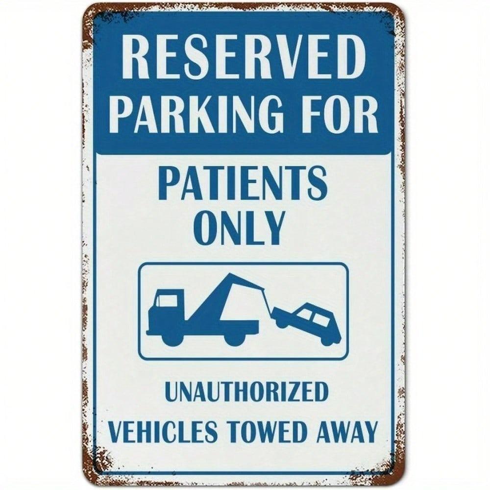Funny Doctor Office Parking Sign Metal Tin Plaque Indoor Outdoor Wall Art Decor