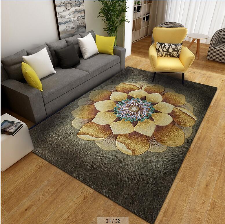 Nordic Floral Carpets Plant Abstract Floral Home Carpet Hotel Living Rooms Bedrooms Bedside Carpets