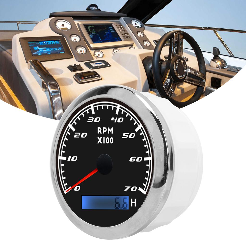 Pointer Tachometer Waterproof Marine Accessory   for Automobiles Boats Yacht RV 9‑32V