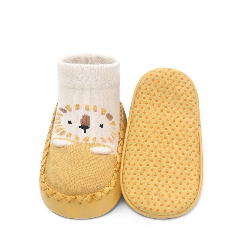 New Cartoon Baby Socks with Rubber Soles Infant Baby Girls Boys Shoes Spring Autumn Baby Floor Socks Anti Slip Soft Sole Sock
