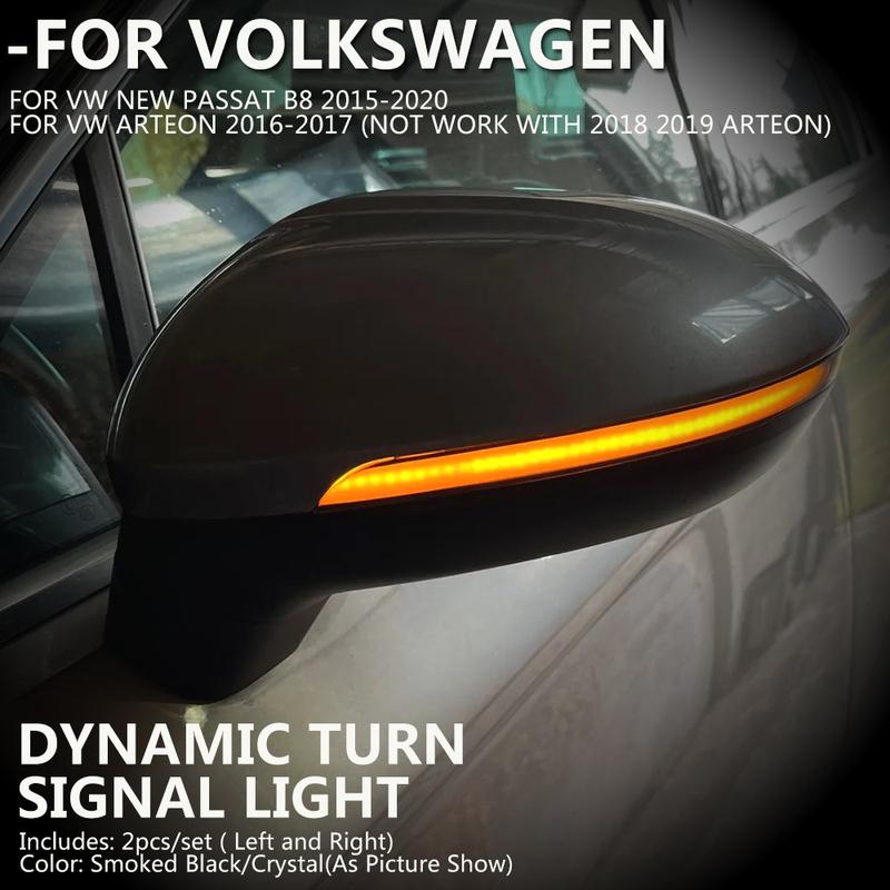 Dynamic Blinker LED Turn Signal For VW Golf 8 GTE GTD Light Mirror Indicator Sequential For VW New Passat B8 Arteon