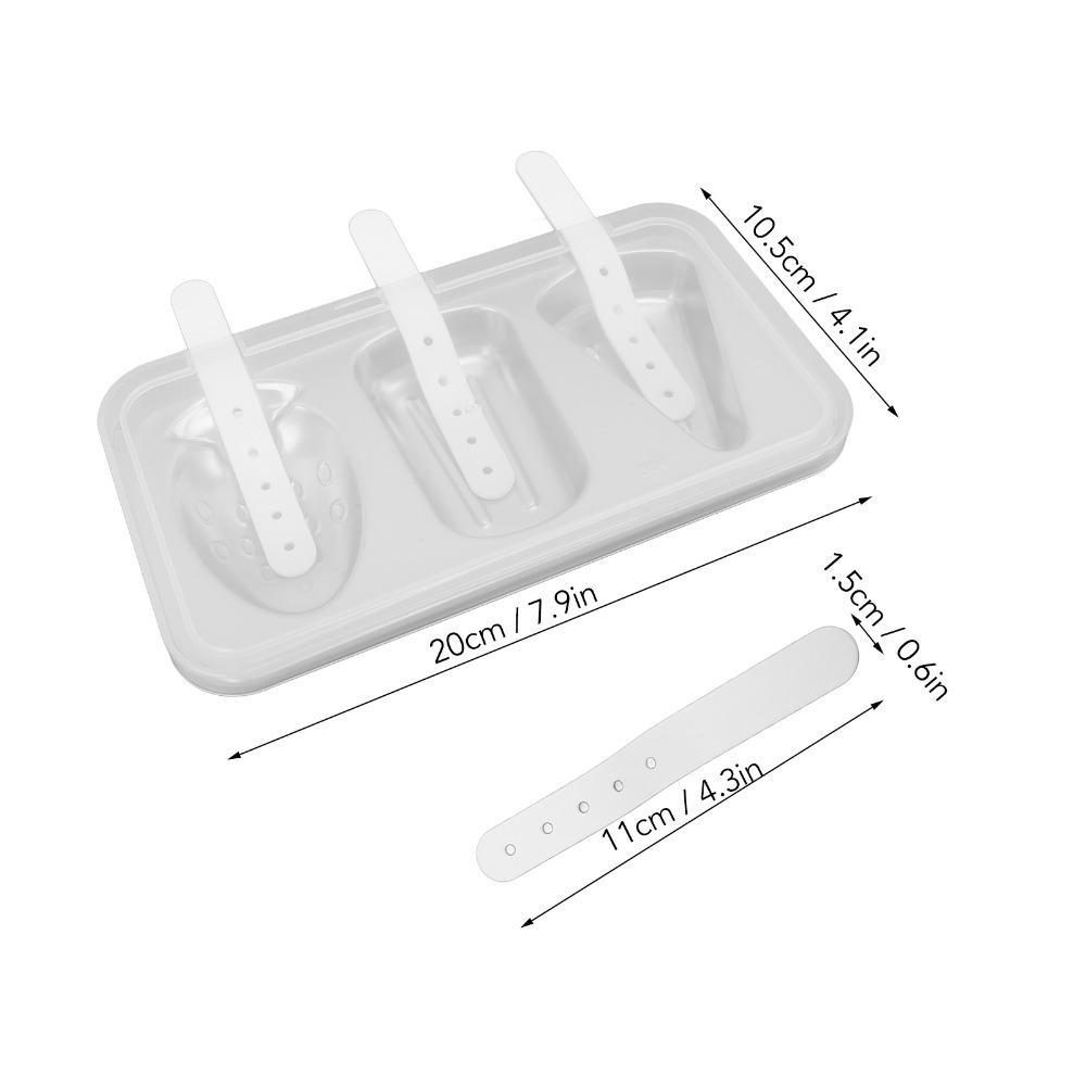 Stainless Steel Ice Cream Moulds 3 Cavity Popsicle Moulds Versatile Cakesicle Moulds For Cake Pops