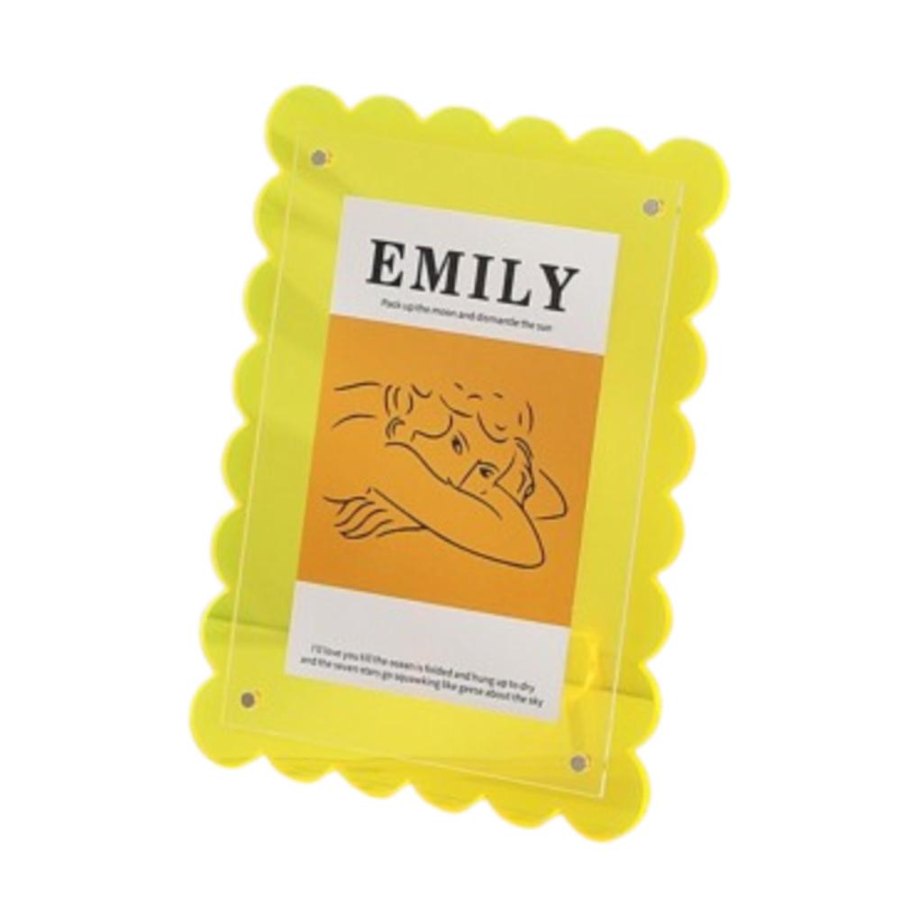 

Desktop Display Photo Frame 7-inch Photocard Holder Picture Frames Vertical and Horizontal жёлтый