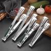 Stainless Steel Serving Tongs Heat Resistant Kitchen Tongs Non-Slip Food-Grade U-Shape Cooking Tongs for BBQ Buffet Bread Frying