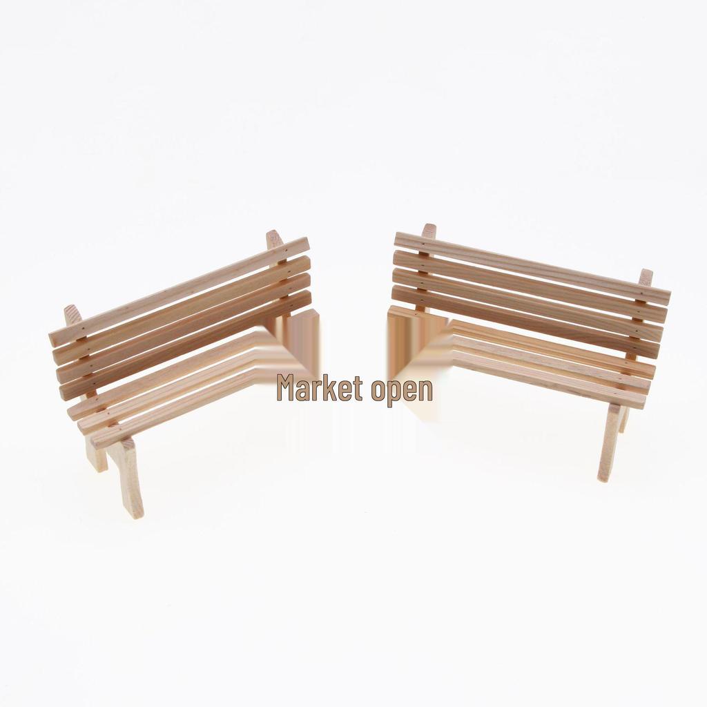Dollhouse Solid Wood Miniature Cart: Outdoor Courtyard Decoration Prop