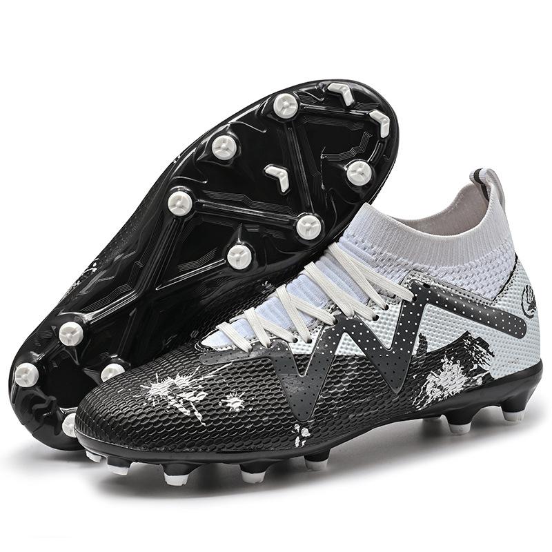 High Top Soccer Shoes Male Teen Student Adult AG Spike TF Shattered Spike Competition Training Sneakers