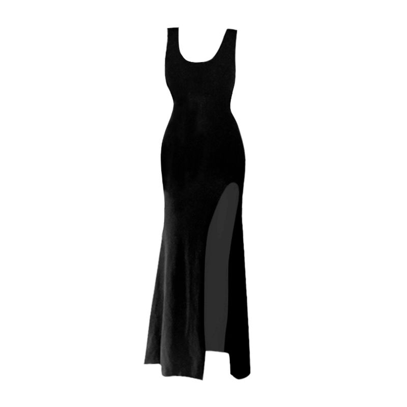 

Export Amazon Tight Split Skirt Oversize Women s Clothing Black L(Large size)