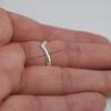Sterling Silver Chevron Ring, Handmade Stackable Thumb Ring