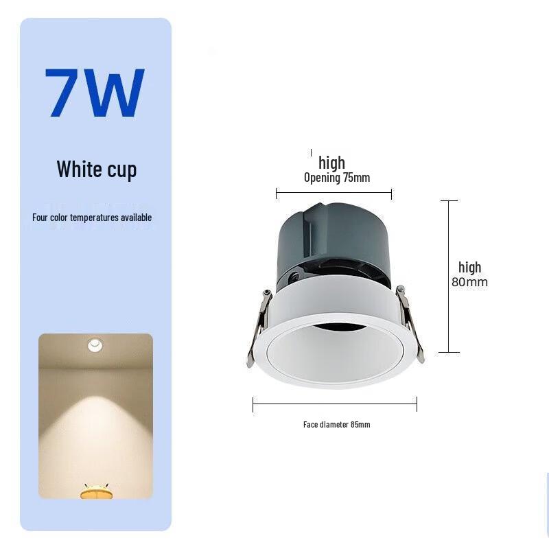 UOSU 10W Dimmable LED Recessed Spotlight