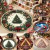 Christmas Round Rug  Decorate Your Home with Magical Christmas Tree and Santa Claus Designs  Bedroom Rug  New Year's Home Decor