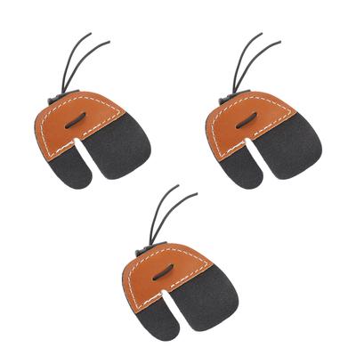 3 stuks Boogschieten Vingerbeschermers Verdikt Dubbellaags PU Leer Boogschieten Vingerbeschermer Vingers Beschermer