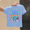 Funny Six Seven Italian Brainrot 67 Number Graphic Print TShirt BoyGirl Summer Short Sleeved Kids Loose Comfortable Tshirt Top