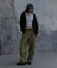 Tonilolenseu Washed Double Knee Pants Light Khaki