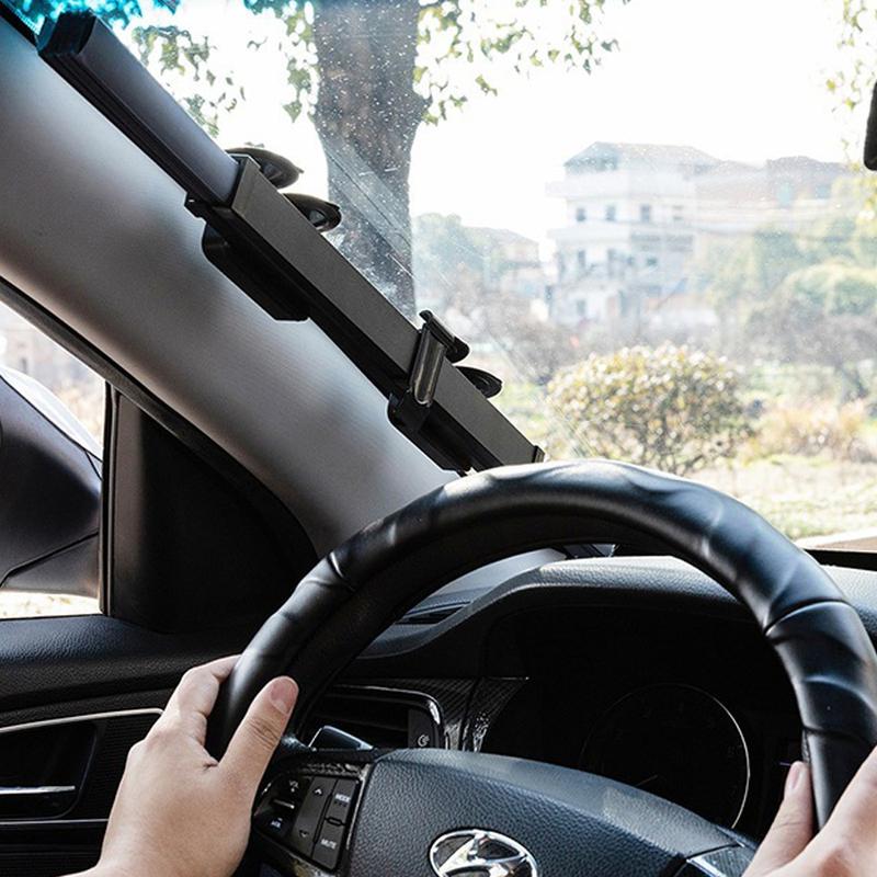 Sun Shade for Car Large Retractable Windshield Visor Protector Blocks UV Rays Auto Sunshade Fits Front Window Suction