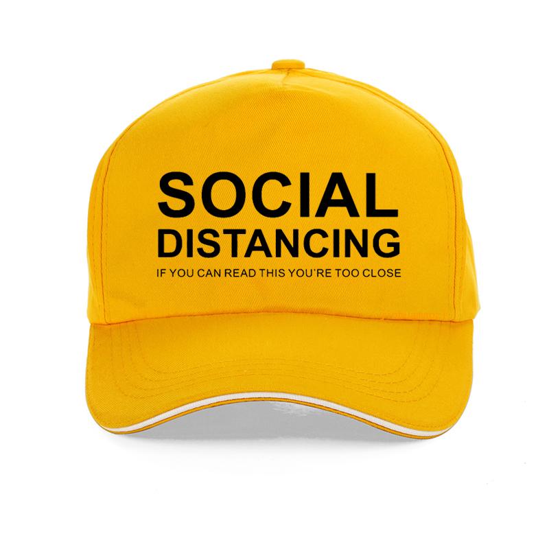 SOCIAL DISTANCING IF YOU CAN READ THIS YOU'RE TOO CLOSE Letter Women Summer Baseball Cap adjustable snapback hat