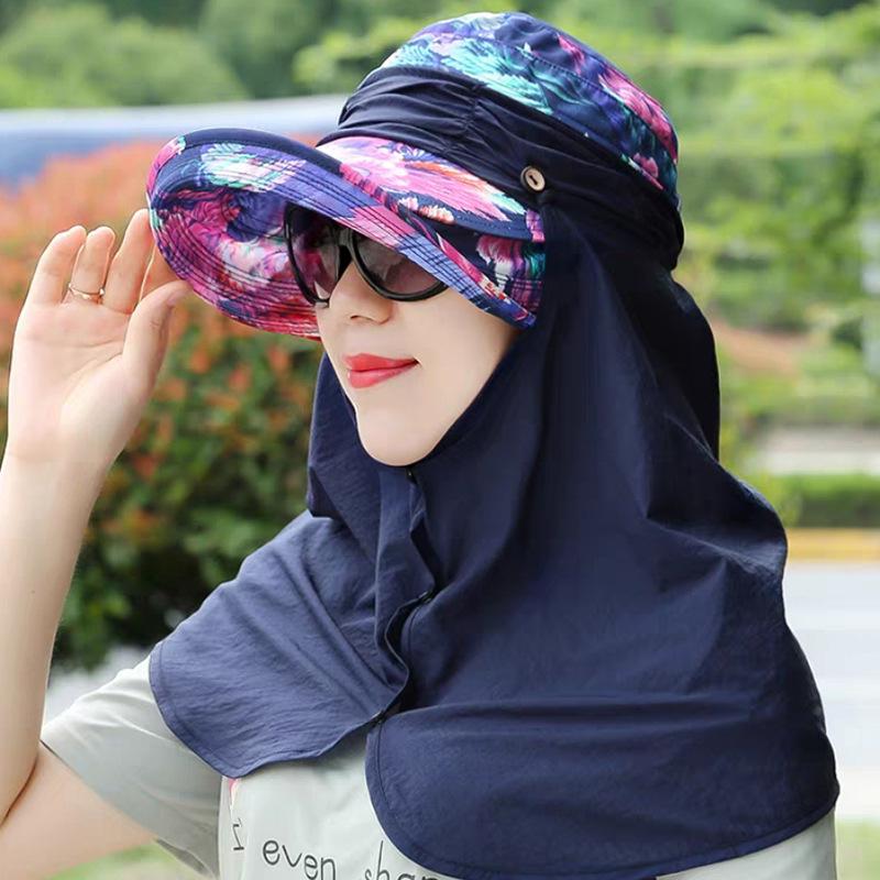 

Женская шляпа от солнца на все лицо с защитой от УФ-лучей, охлаждением и защитой шеи для велоспорта Adjustable Hat Circumference (56-60cm)
