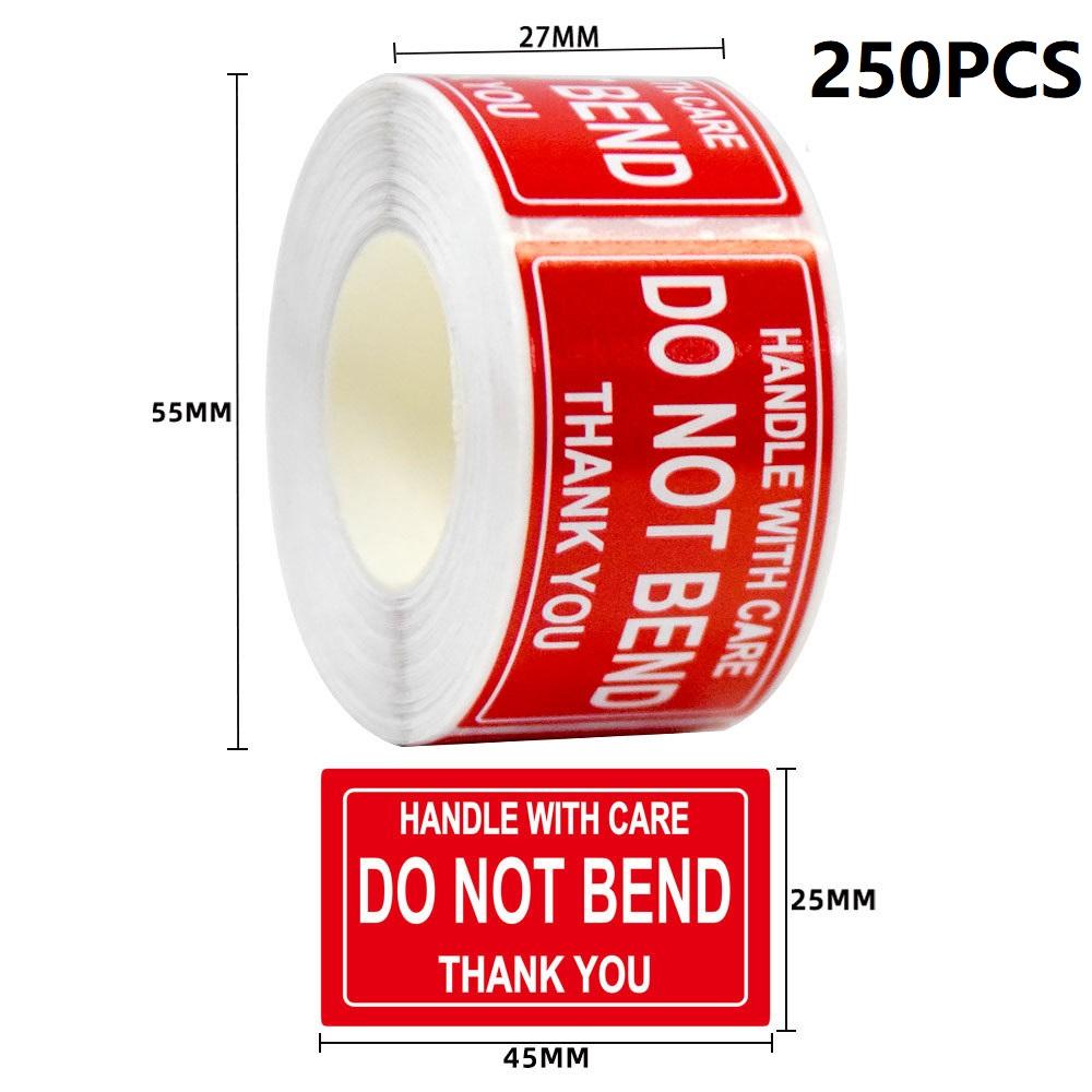 250PCS/Roll English Warning Label Sticker Copper Plate Adhesive Anti-Tamper Fragile Item Warning Stickers SYTZBQ01