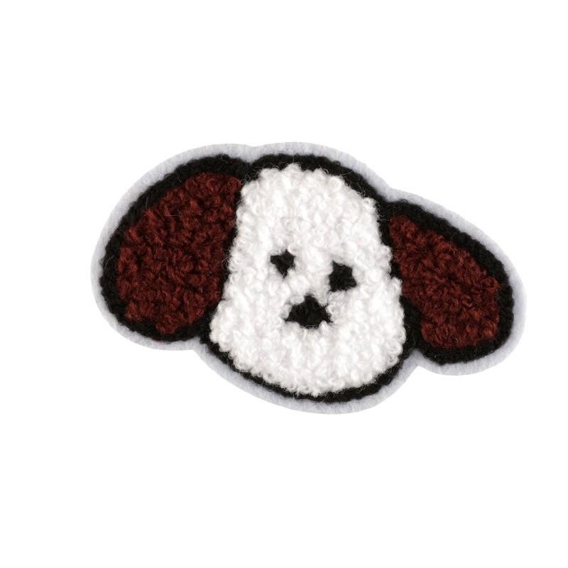 Cartoon Animal Embroidered Chenille Cloth Patch - Adhesive Towel Accessory