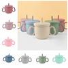 Portable Toddler Sippy Cups Silicone Toddlers Straw Water Bottle  Toddlers Learning Drinkware
