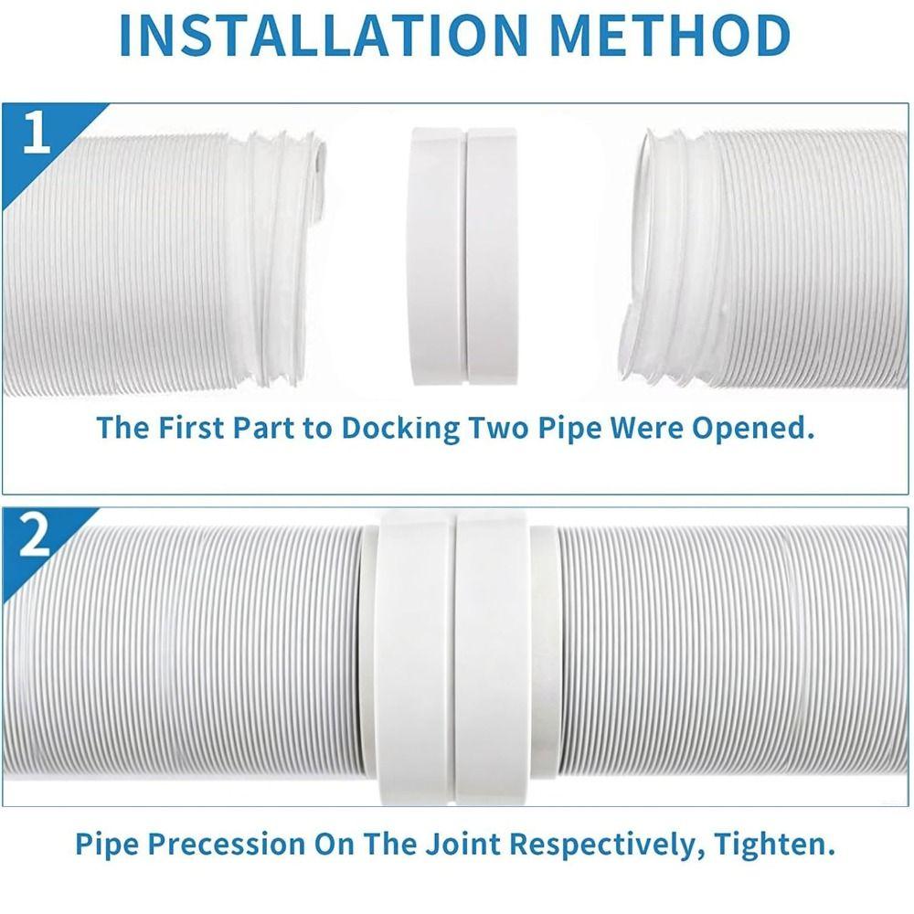Vent Hose Connector AC Exhaust Hose Coupler ABS Vent Hose Connector  Air Conditioner Accessories