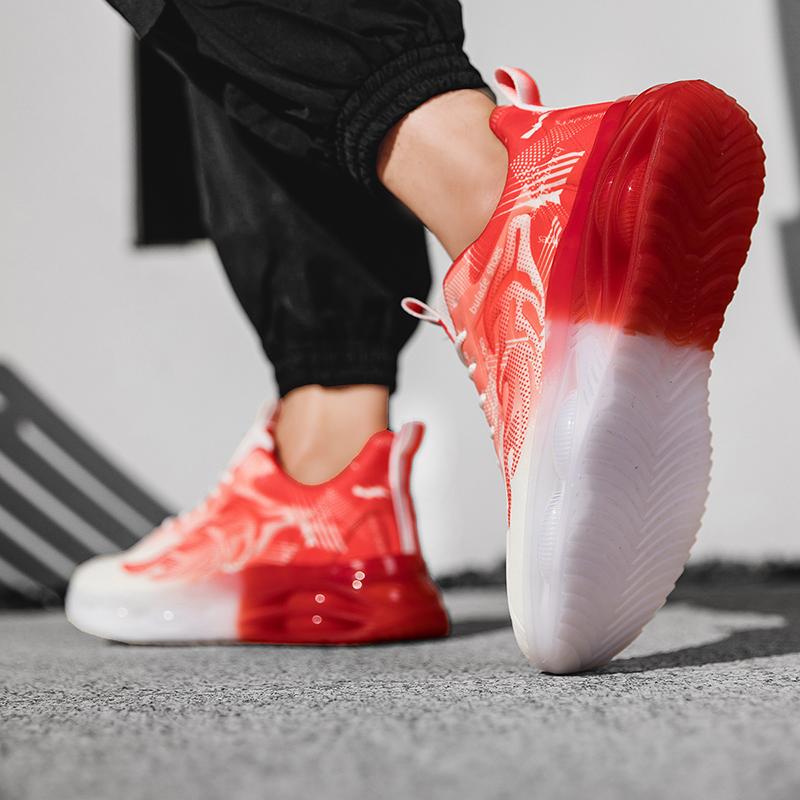 Running Shoes Men Comfortable Durable Thick-Soled Breathable Casual Men'S Shoes Lightweight Soft Lace-Up Sports Shoes Men