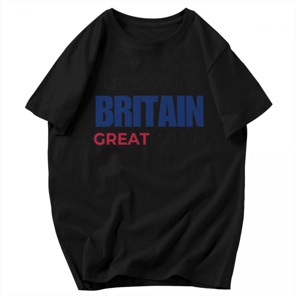 Men T Shirt Lets Make Britain GREAT Again UK Awesome Idea Y2K Graphic Short Sleeve Unisex Clothing T Shirts