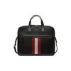Klassische Rot-Weiß gestreifte minimalistische Business-Polyester-Laptoptasche Herren-Laptoptasche Schwarz CHAND0S-SM-TSP-6220461