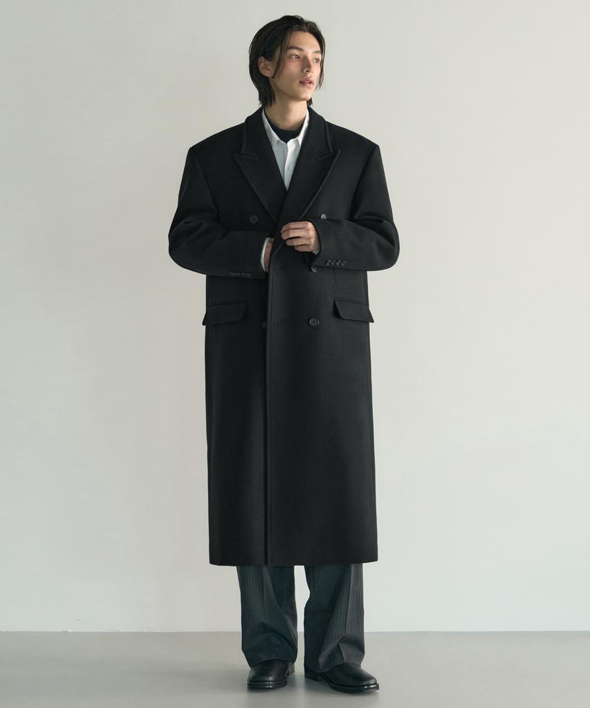 Rotember Wool Double Chester Coat [Black]