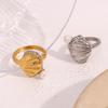 MamacitaSlay Exclusive Pearl Shell 316L Stainless Steel Ring Ocean Style Waterproof Jewelry Women's Charm 18K Gold Plated Ring