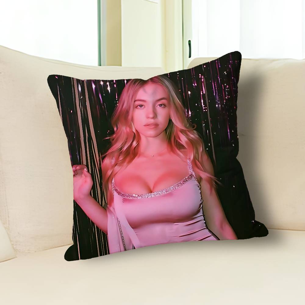 Actor S-Sydney S-Sweeneys Pillow Cases for Bedroom Living Room Sofa Home Decor Polyester Cushion Cover with Zipper