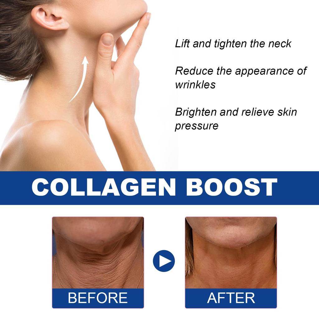EELHOE Collagen Neck Cream Lightens Neck Fine Lines Wrinkles Anti-aging Lifts Tightens Skin Moisturizing Neck Whitening Cream