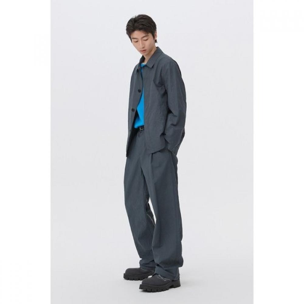 Customellow Grey Loose Fit Tucked Creased Pants Cwpam26431gyx