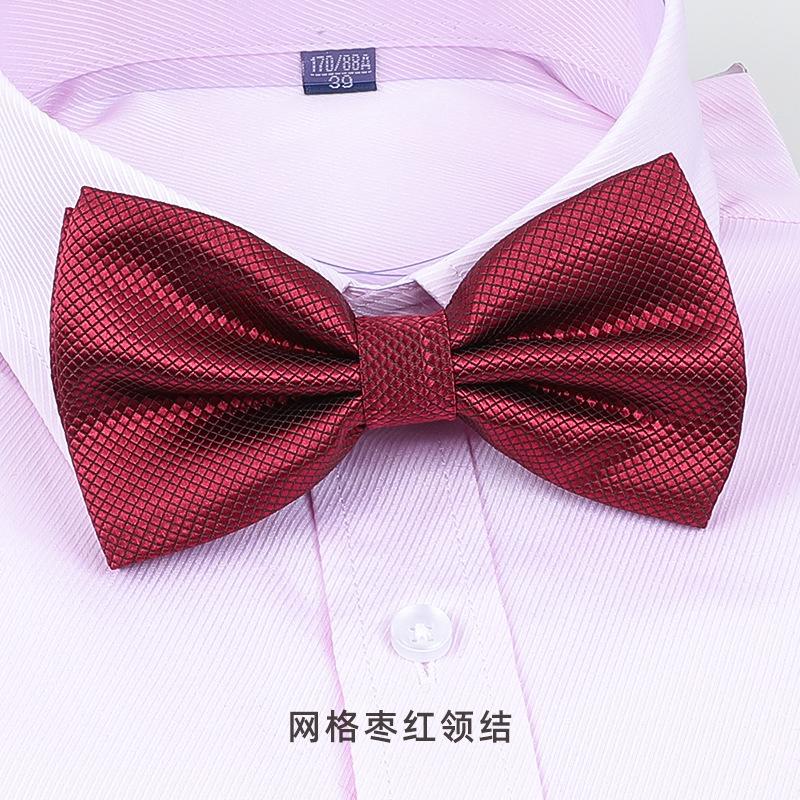 Bow Tie Wedding Male, Korean Groom Wedding Best Man Men British Bow Tie Burgundy Bow Red Bow Tie