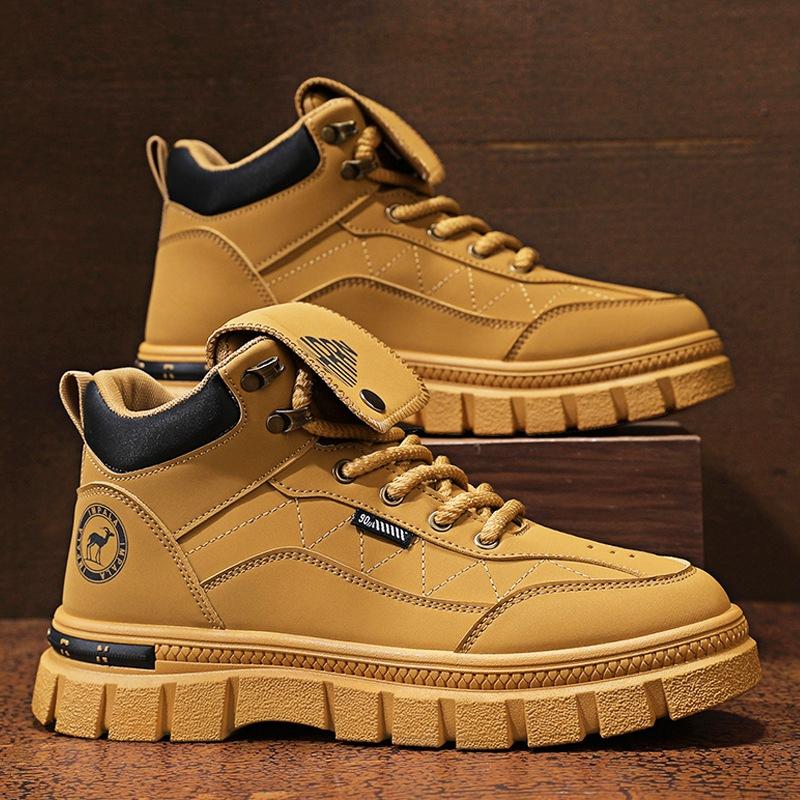 

Big Yellow Boots Men s High Top Martin Boots Autumn and Winter 2024 Casual Trend Shoes Men s Outdoor Tooling Locomotive Short Boots 44