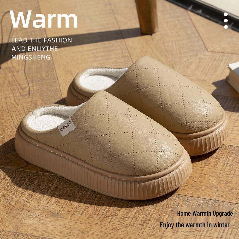 Waterproof Cotton Indoor Slippers: Anti-slip, Unisex, Autumn/Winter 2025