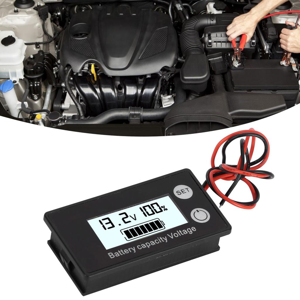 JX6133 LCD   Voltage Meter Waterproof Battery Capacity  Voltage Monitor  8100V