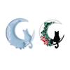 DIY Resin Casting Mold Pendant Moulds Craft Molds Moon Shape Wall Decorations Ornament Molds Silicone Material for Craft